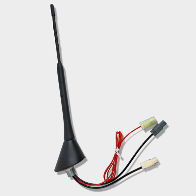 CA-AN-FM/DABVL4,0-Set+Alu250 ~ Dachantenne Set mit 9m Verlängerung und Abstrahlplatte für GFK-Dächer